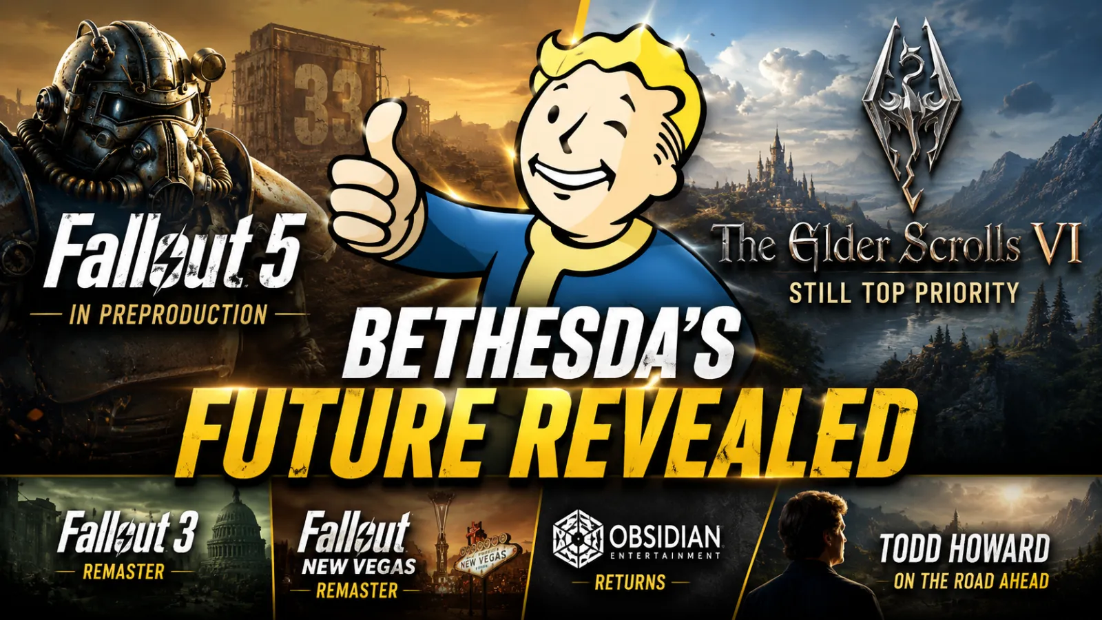 Fallout 5 Preproduction, Legendary Remasters, and Elder Scrolls 6 Progress