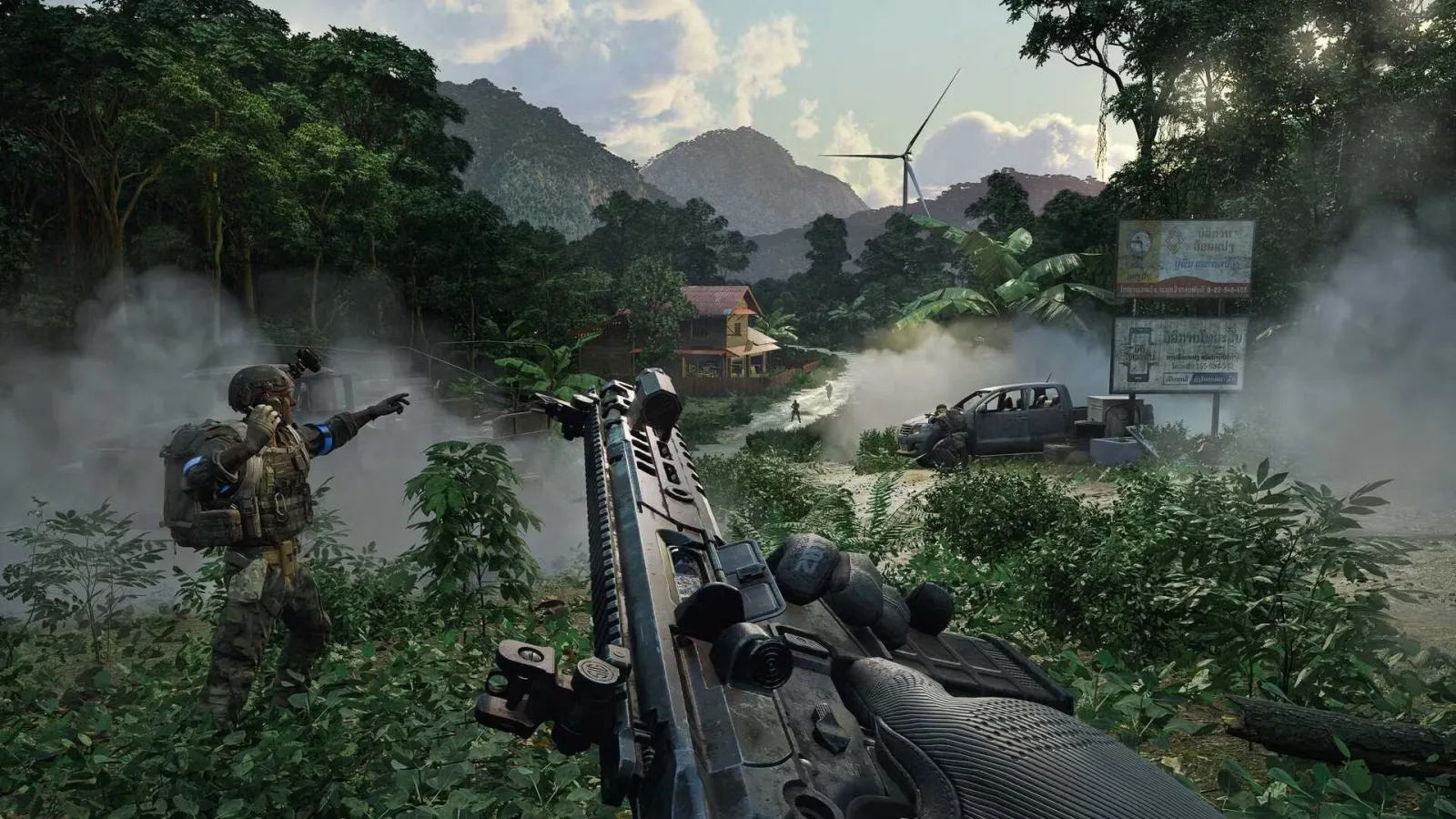 Military shooter combat